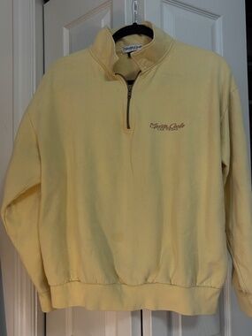 Yellow quarter zip